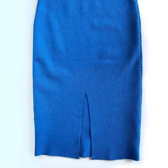 Express Women's Body Contour Corset Midi Sweater Dress Size S Blue - Picture 5 of 6